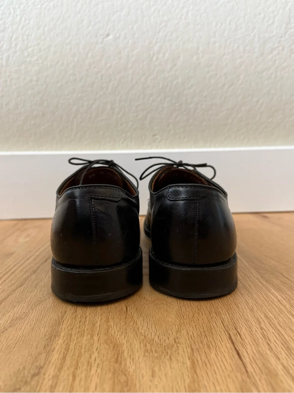 Allen Edmonds Black Leather Riverside Derby Oxford Dress Shoes Men’s 8.5